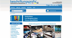 Desktop Screenshot of beschriftungsprofis.com